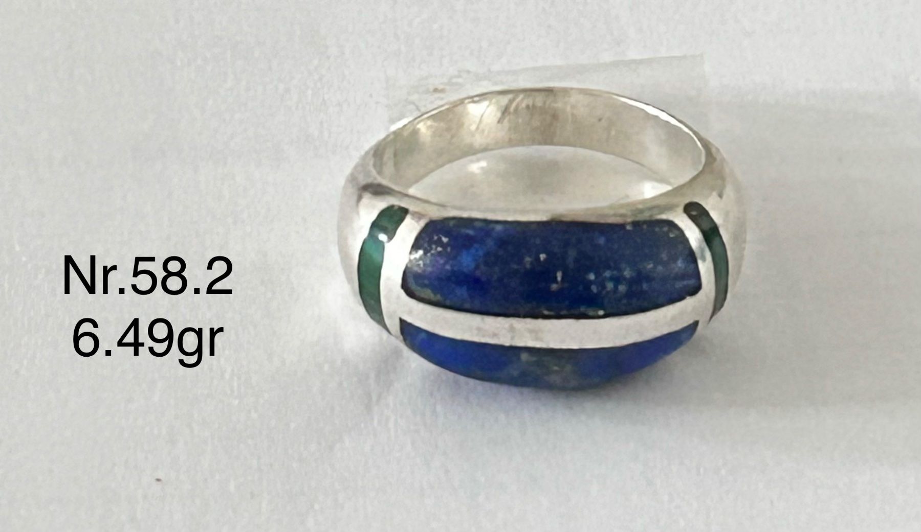 Anelli: Handgefertigte Ringe aus Silber mit Lapislazuli. – Nuovo (secondo la descrizione) da Zürich venduto da rai_n6pg