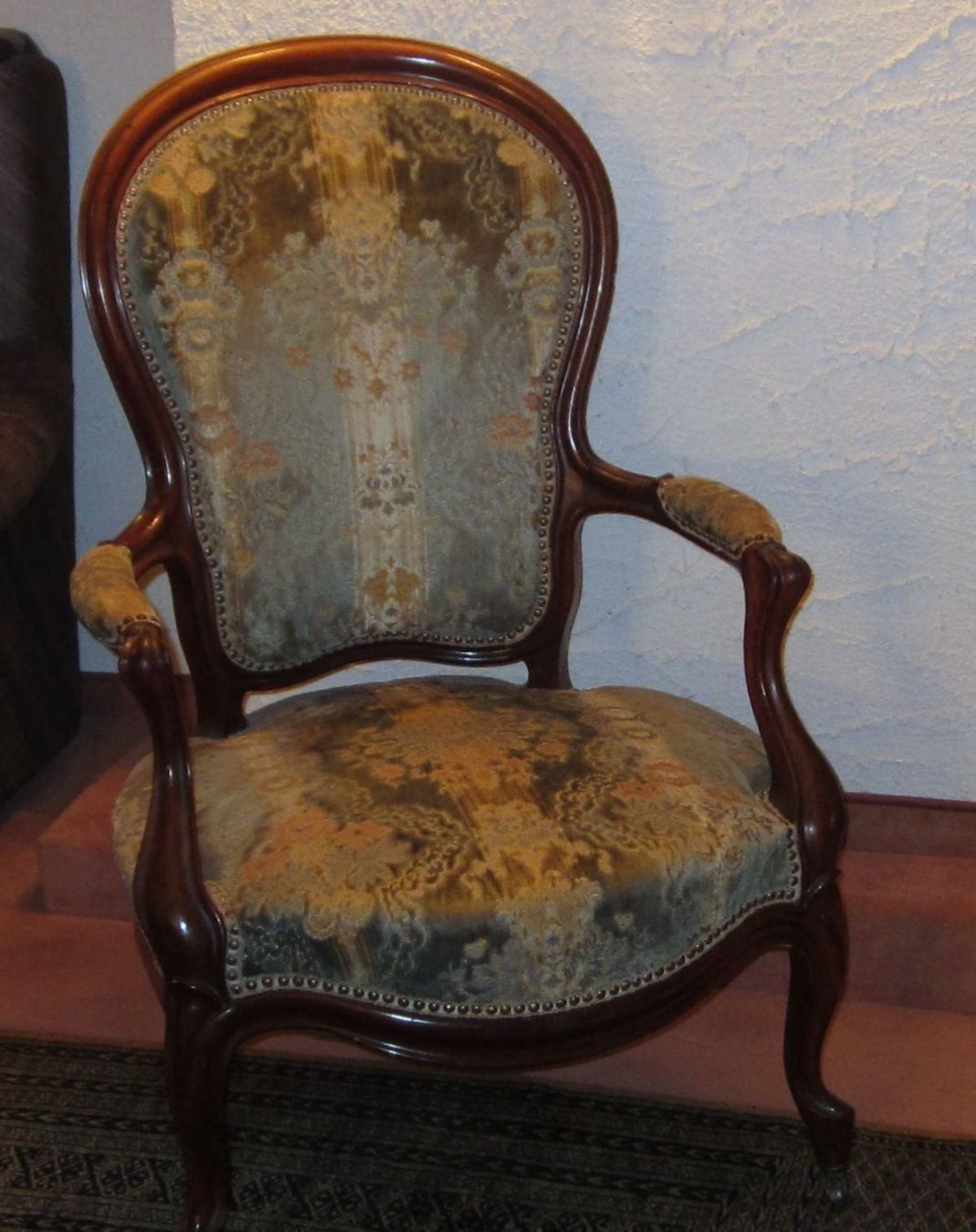 Stühle: Jugendstil Stuhl mit 2 Rollen 1860 – Gebraucht aus Eschenbach von Alicekunst