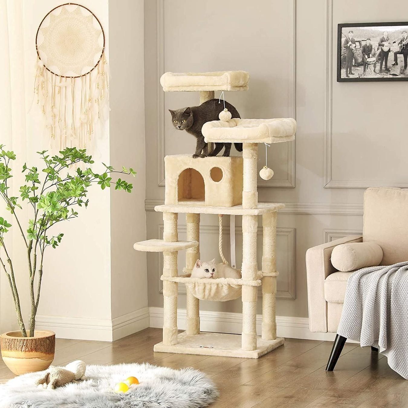 Tiragraffi: FEANDREA PCT15BE Kratzbaum 143cm Beige – Nuovo e nell'imballaggio originale da Bottighofen venduto da zaap 3
