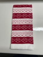 Christmas Kitchen Towel Red White Festive Decoration Gift