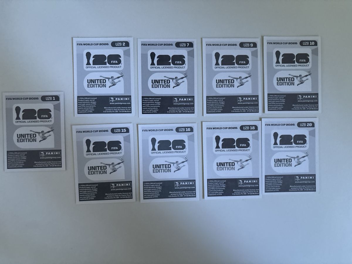 Panini Carte collezionabili: Panini: UZB 1,2,7,9,10,15,16,18,20 – Nuovo (secondo la descrizione) da Basel venduto da min_xq6x 1