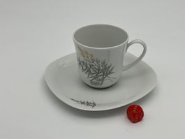 Kaffeetasse Langenthaler Porzellan 1975 Top Zustand Blumen