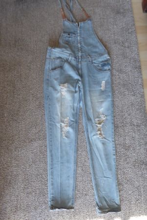 Jeans Latzhose Gr M Bund 38cm SITZE 27 Spezielle Träger
