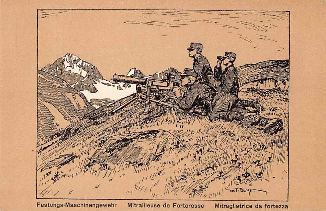 Cartoline postali: 5 MILITÄR-Ansichtskarten - u.a GRENZBESETZUNG 1914 – Usato da Lufingen venduto da TopAnsichtskarten 2