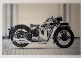 Bild Motorrad Retro Schwarz Weiss