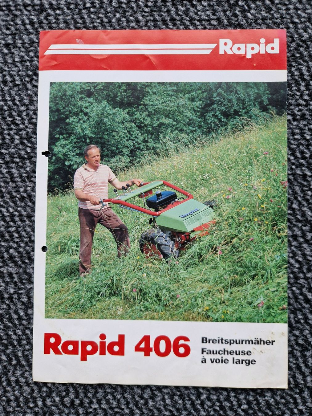 Rapid Tracteurs: Original Prospekt Rapid Motormäher 406 – D'occasion à Dürnten par Bachtel84