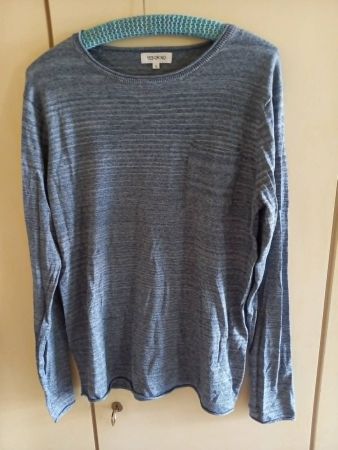 Herren Langarmshirt, grau Gr L  Yes or no