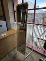 Standspiegel mit Kleiderhaken, weiss, newertig