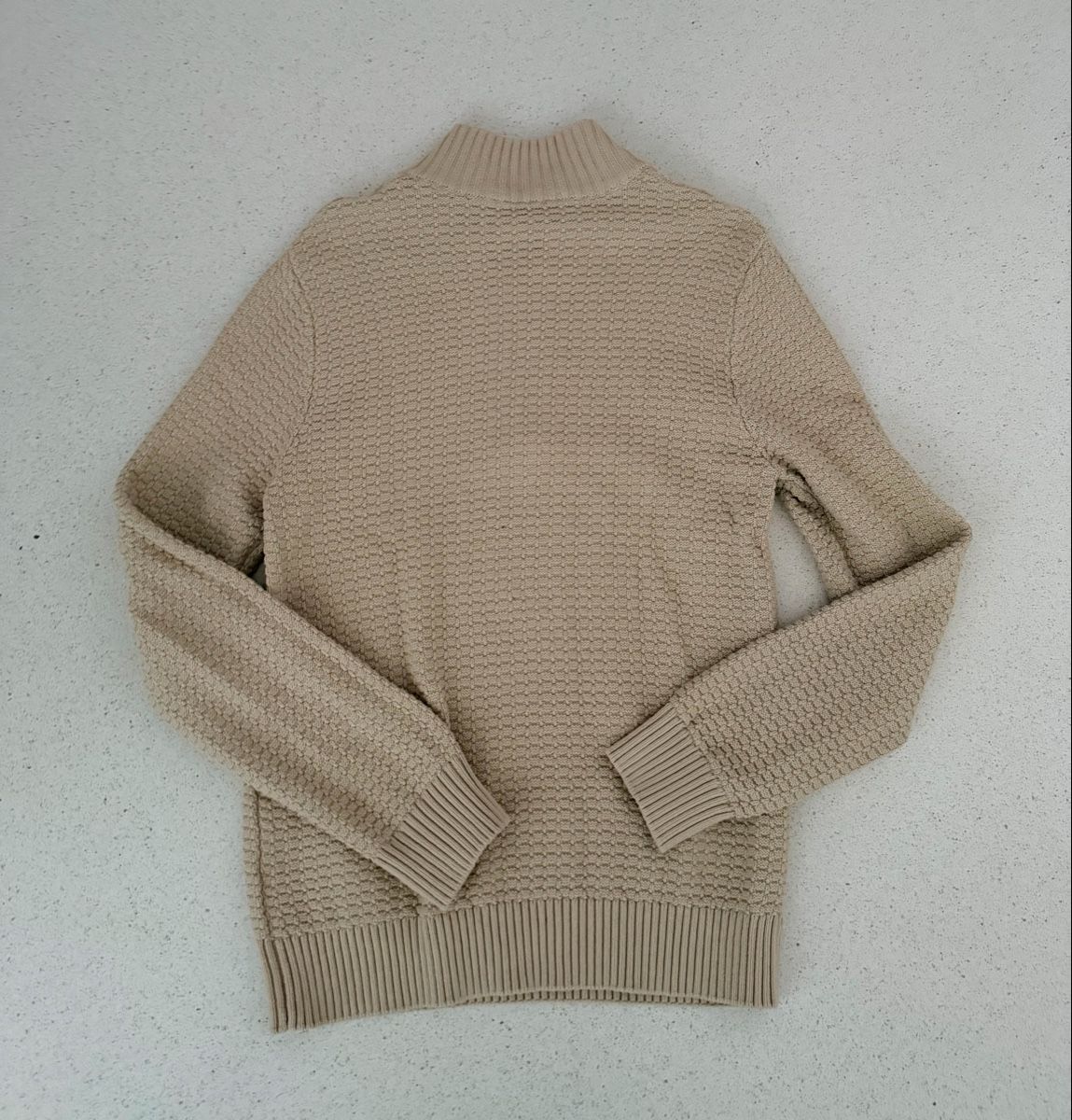 Pullover & Sweatshirts: Half Zip Strick Pullover beige Gr. M Baumwolle – Neu (gemäss Beschreibung) aus Zumikon von DesignDeluxe 2