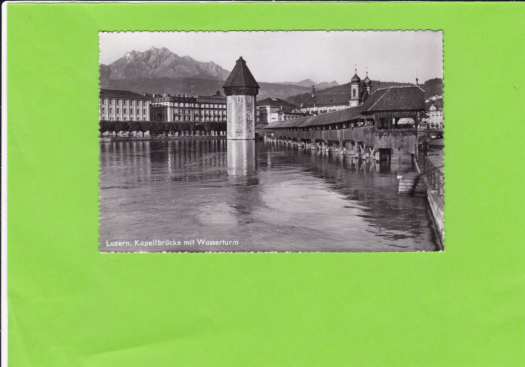 Cartoline postali: Luzern-Kapellbrücke-Wasserturm – Usato da St. Peterzell venduto da neckertal