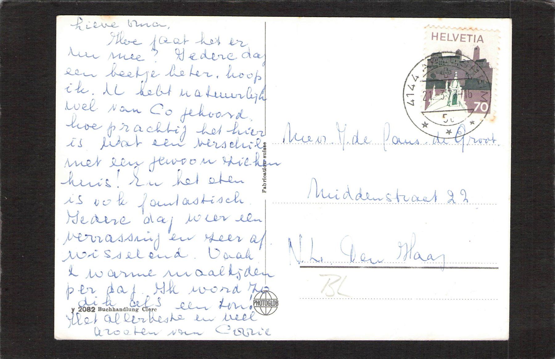 Cartoline postali: Arlesheim BL , gel.1977 – Usato da Reichenburg venduto da ibiza18 1