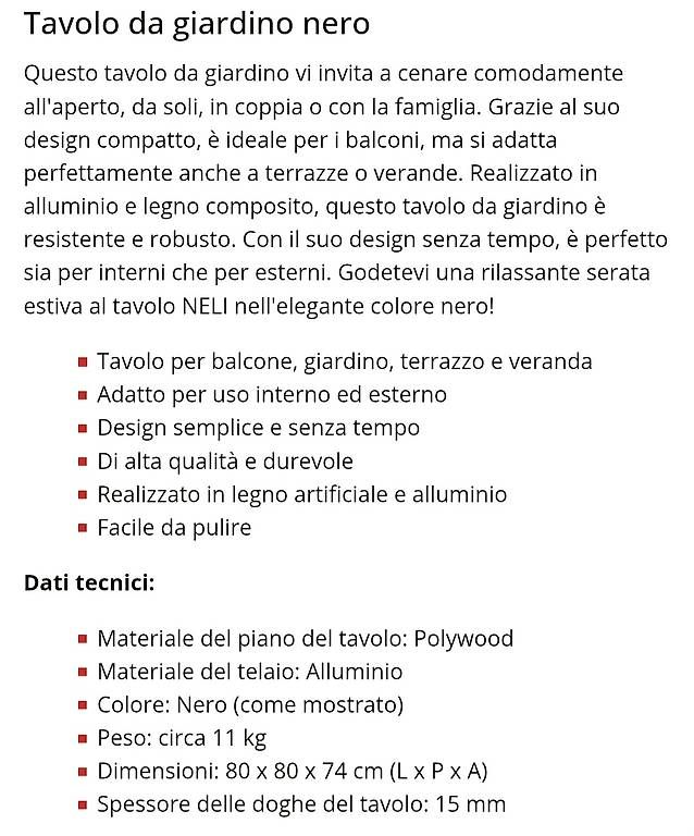 Tables: Tavolo da giardino NUOVO! – D'occasion à Morbio Inferiore par ste_pg8s 1