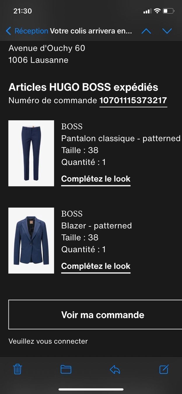 Ensembles & Tailleurs: Tailleur Hugo Boss – Neuf avec emballage d'origine à Lausanne par bab_s576 2