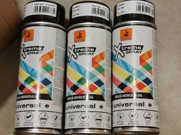 3 Stk. x 400 ml Spray Black für Metal