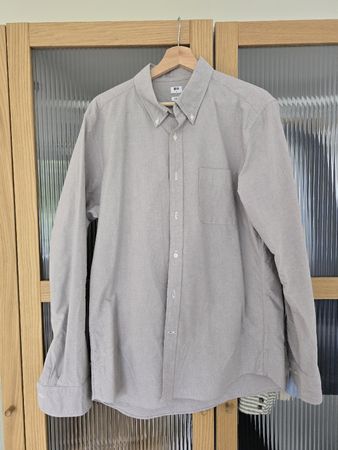 Uniqlo Oxford Hemd, Grösse L, grau, Top Zustand!