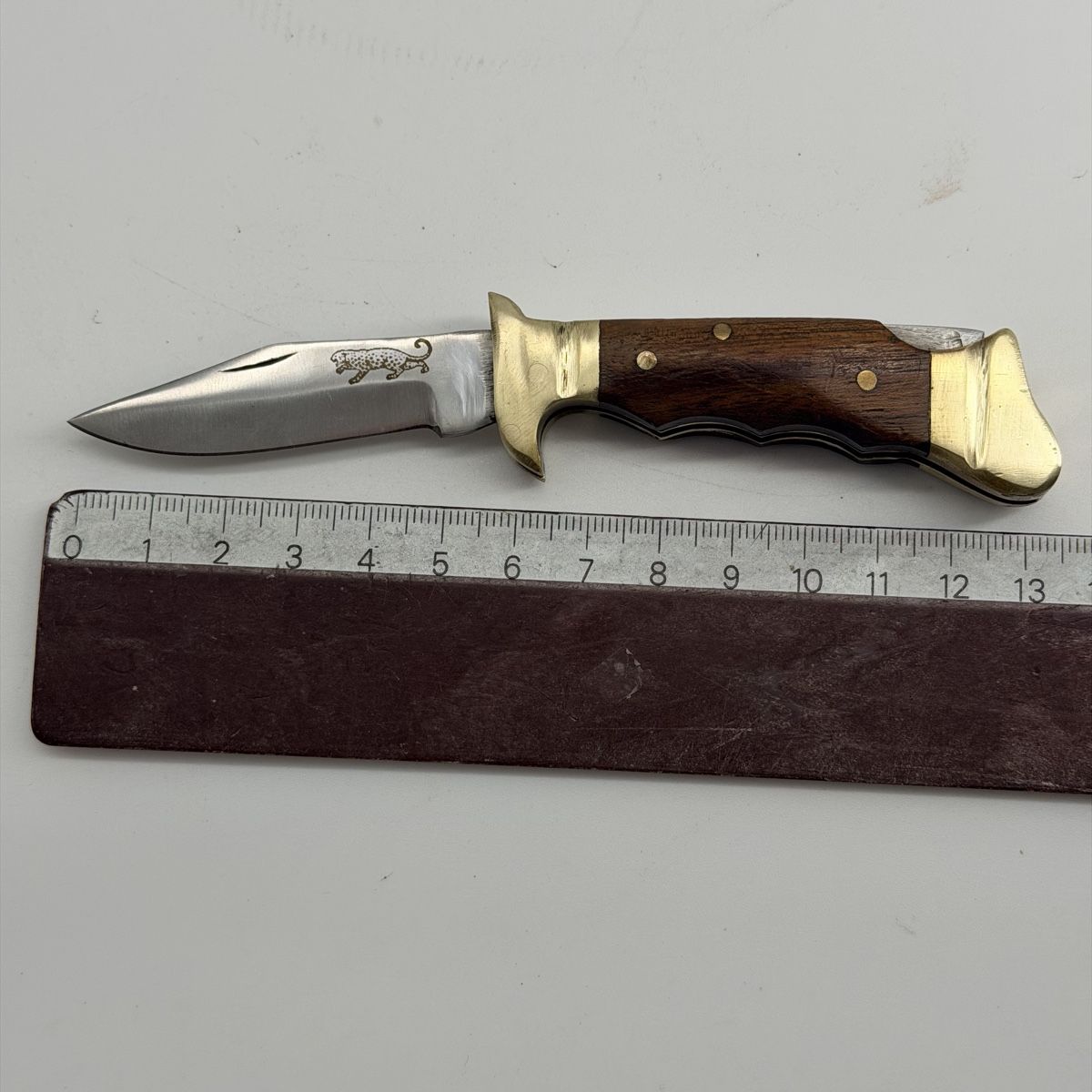 Coltelli tascabile: Couteau pliant LEOPARD mini – manche bois – Usato da Vessy venduto da _Callidus_ 4