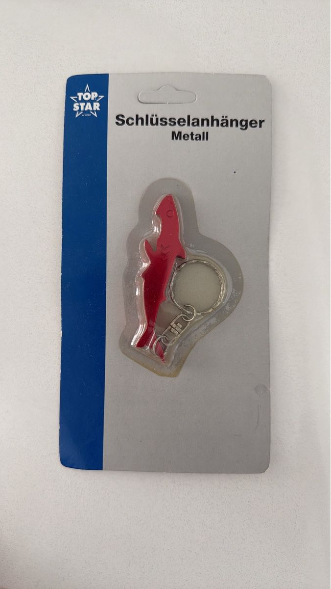 Portachiavi: Porte-clés requin rouge métal neuf – Nuovo e nell'imballaggio originale da Granges-Paccot venduto da Ct69