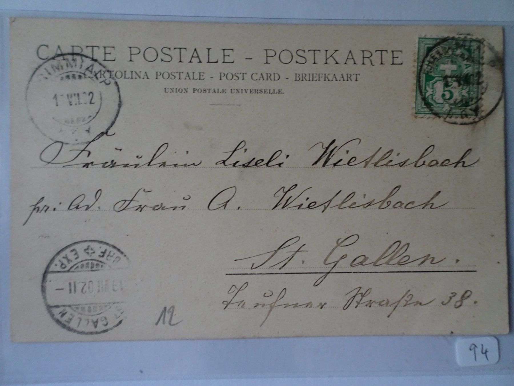 Cartoline postali: AK "Schweizerhäuschen"& Eselskarren , datiert 1902! – Usato da Schönenwerd venduto da schnitzunddrunter 1