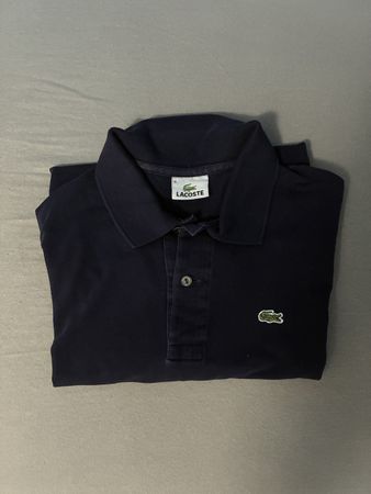 Polo Lacoste blu scuro in cotone taglia 6 usato