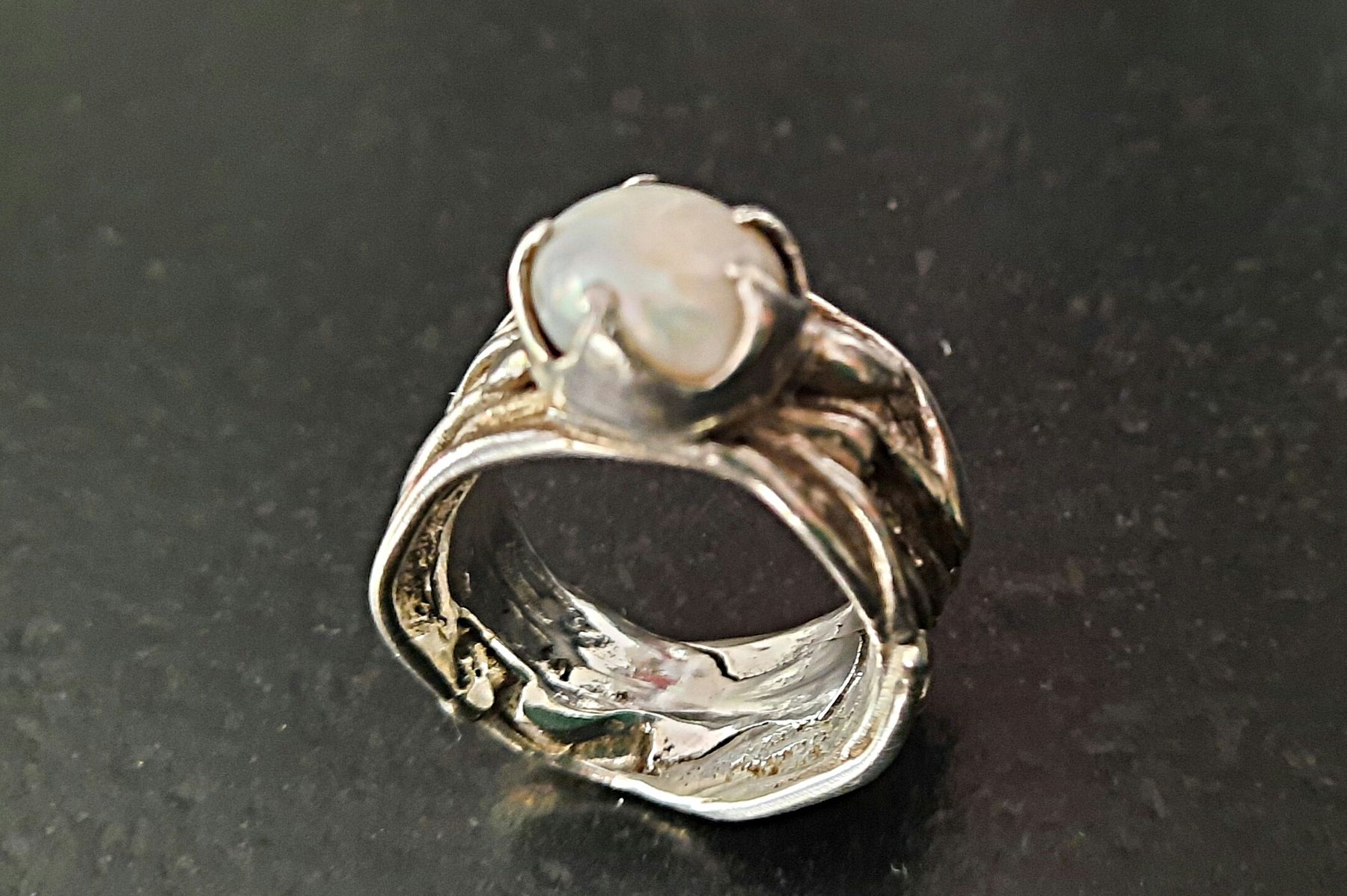 Bagues: Sehr effektvoller Silberring mit Perle, 925 – D'occasion à Reinach BL par sunstar19