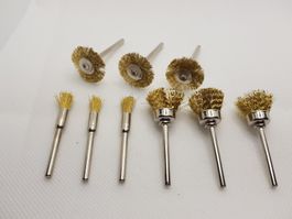 9x Messingbürsten Aufsätze, Polieraufsatz für Dremel