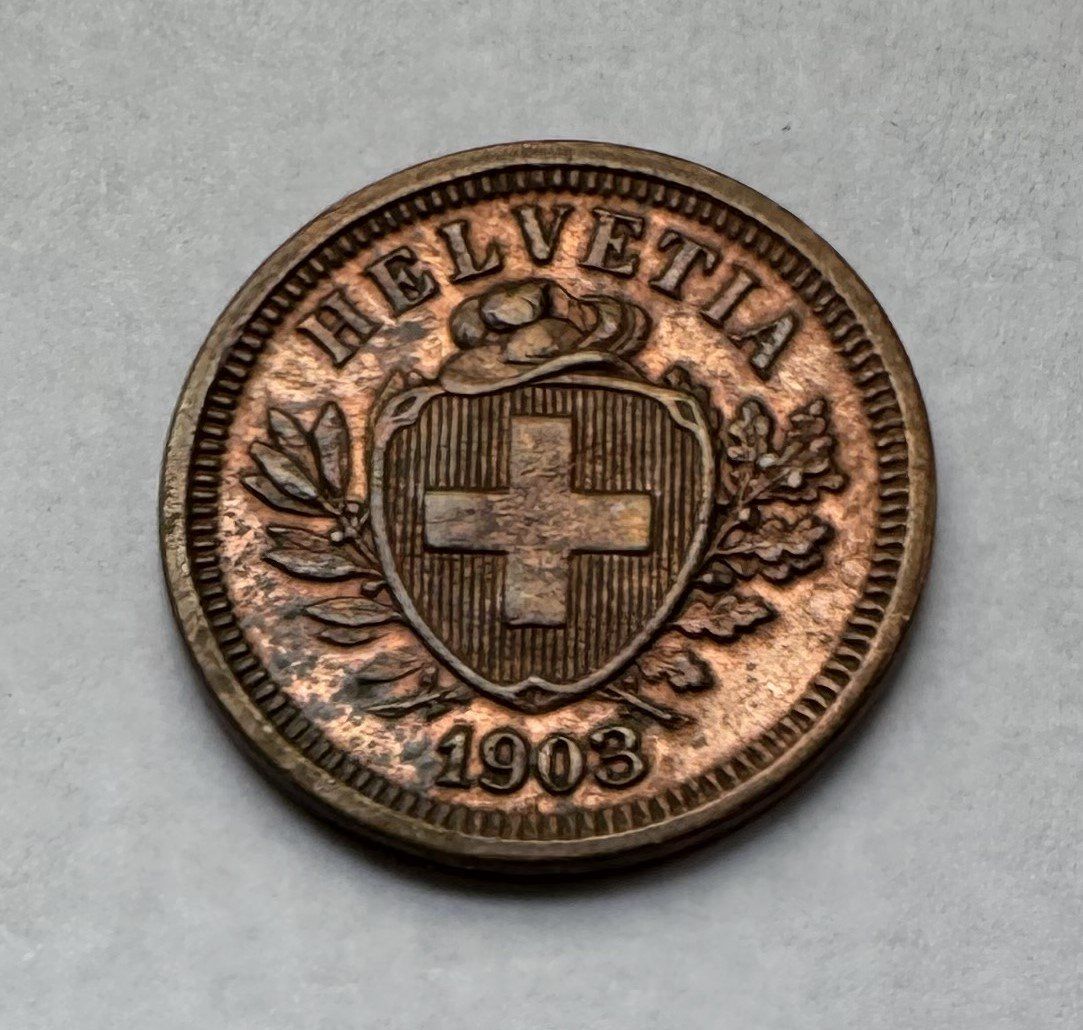 Tutti le monete: 1903 1 Rappen -unz – Usato da Kirchberg SG venduto da Zenhad69