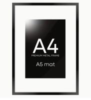 NEUER Bilderrahmen A4 schwarz hängen/aufstellen - 225316