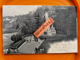 AK Denkmäler Monumente Basel St. Jakobdenkmal belebt