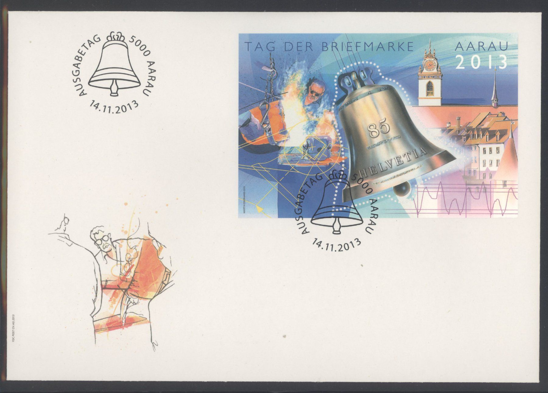 Tutti i francobolli: 2013, FDC, Tag der Briefmarke (Nr. 1488), Grossformat E6 – Usato da Willisau venduto da Vollstempel