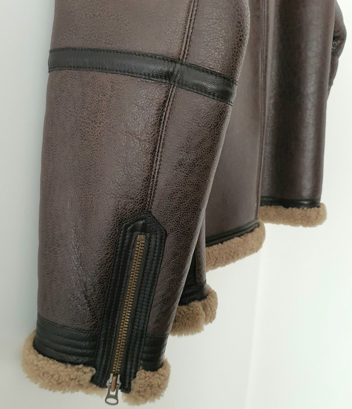 Vestes: Stylische Herren Lammfelljacke Braun – D'occasion à Weiach par sim_8s27 4