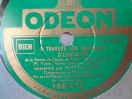 Disque 78 tours Odéon aiguille de Mistinguett - 166.475