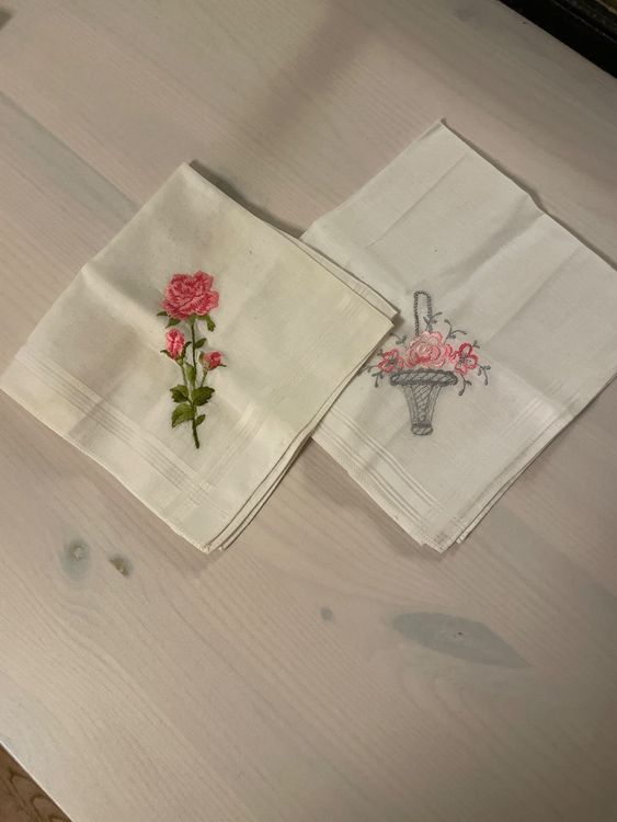 Hochzeitstaschentücher 6 Stück - Bestickte Baumwolltücher 30x30cm Für Glückstränen
