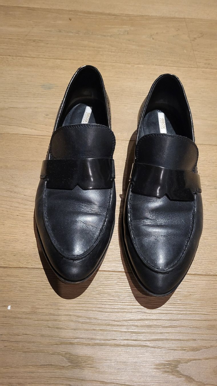 Geox Damenschuhe: Black leather loafers Geox Size 37 – Gebraucht aus Winterthur von dk4112 1