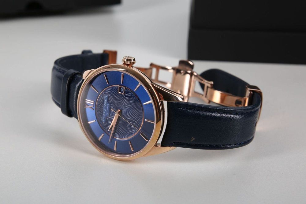 Filippo Loreti Uhr Rome Rose Gold Blue Acheter sur Ricardo