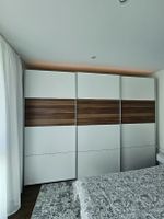 Kleiderschrank Schiebetüren Weiss Holzoptik 3-türig 