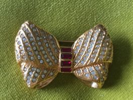 Broche Carita Paris noeud avec brillants