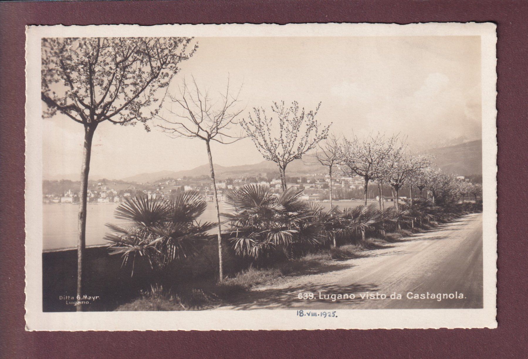 Cartoline postali: LUGANO visto da Castagnola – Usato da Pully venduto da nicecards