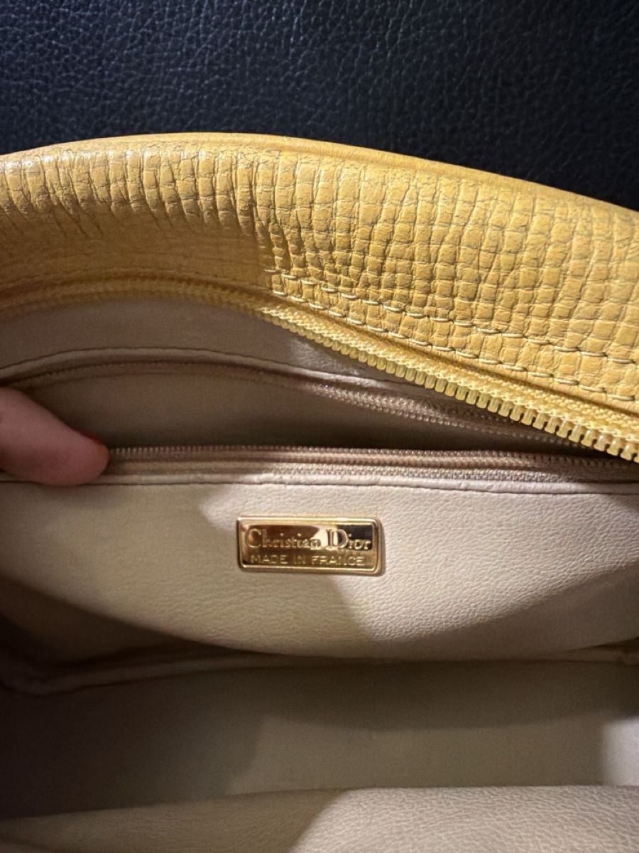 Dior Borse da donna: Sac Christian Dior Vintage Jaune – Usato da Lausanne venduto da Pascal9999 3