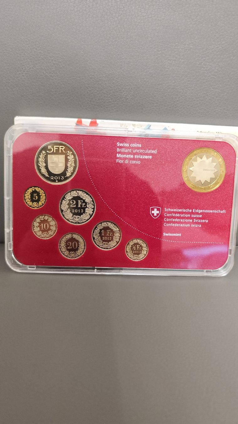 Tutti le monete: Münzsatz 2013 Schweiz Stgl – Nuovo e nell'imballaggio originale da Zürich venduto da turbopuz 2