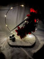 Weihnachtsdeko Tischdeko Blumengesteck Winter Deko Neu