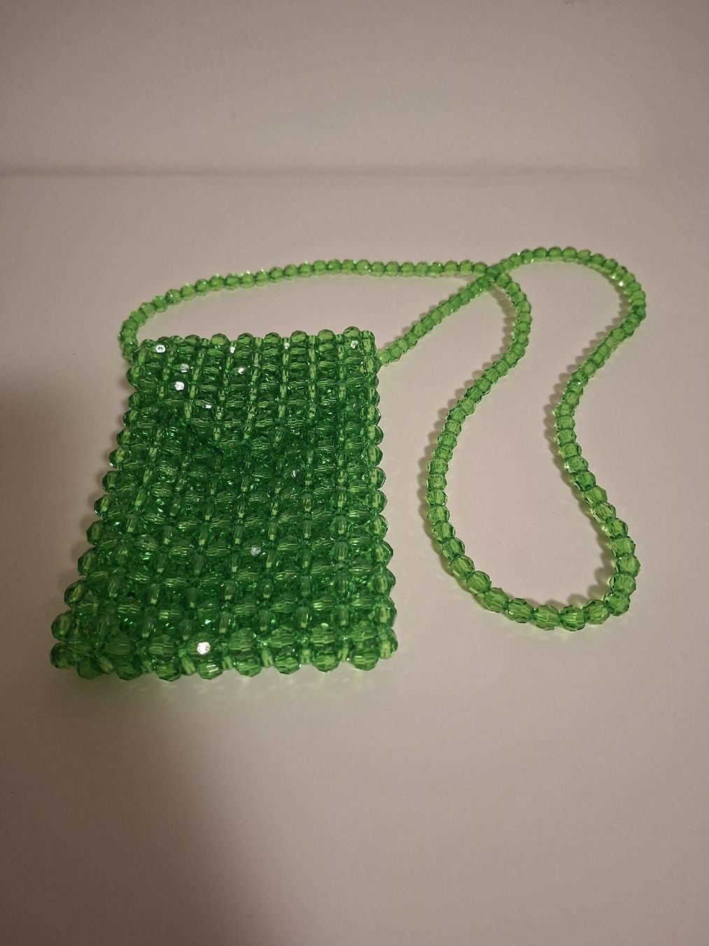 Borse da donna: Green Beaded Bag with Strap, Cute Summer Accessory! – Nuovo (secondo la descrizione) da Zürich venduto da oli_p8cc 5