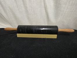Rollholz Marmor mit Holzgriffen ca. 46 cm gebrauchter