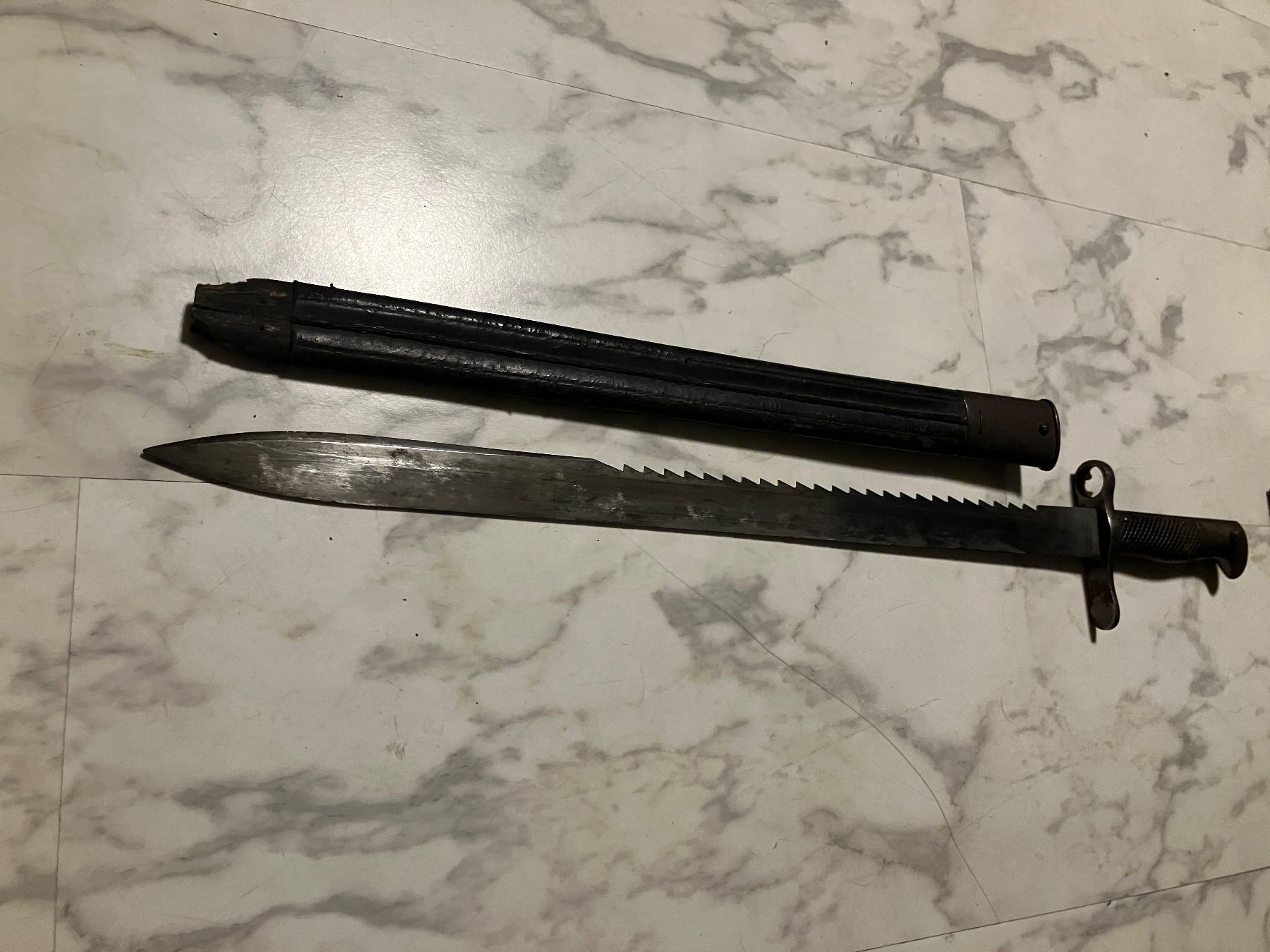 Schweizer Armee Armi bianche: Bajonett mit Scheide militärisch 47cm Klinge alt – Usato da Balterswil venduto da Erbsli77 8