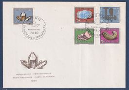 FDC Pro Patria 1960 - Minéraux / Mineralien