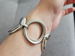 Fossil Armband und Ohrringe Set silberfarben neuwertig