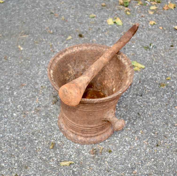 Gusseisen Mörser Mit Stößel Kinghoff KH-1197 - Gewürzmörser 13 X 6.5 Cm