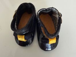 1 Paar Puppenschuhe, Lack, Glorex, Füsse 3.5cm, Sohle 4.0 cm