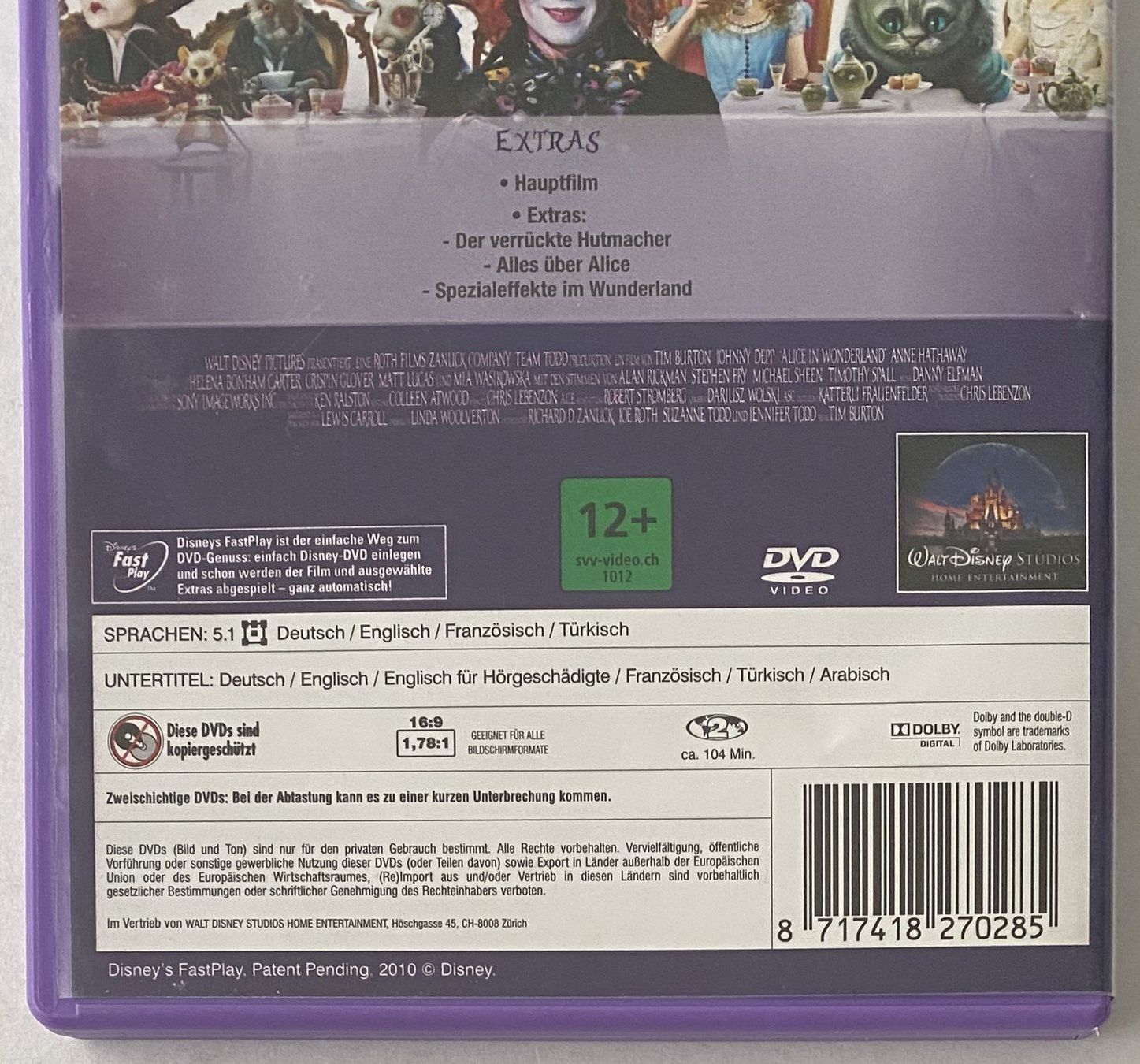 Tutti i DVDs: Alice im Wunderland – Usato da Flums venduto da Asquillo 2