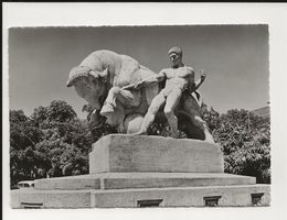 AK ca.1955 Zürich - Geiser-Brunnen am Bürkliplatz
