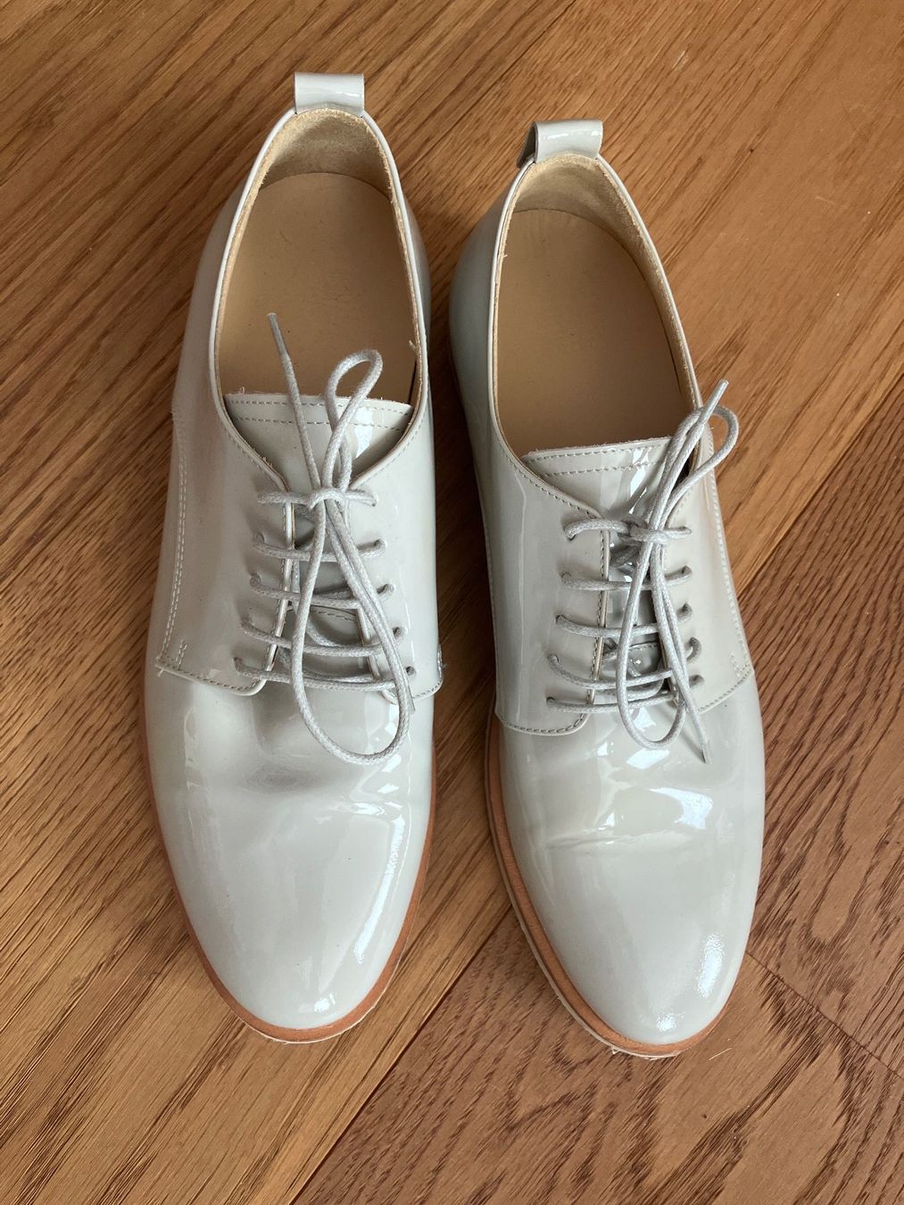 Navyboot Damenschuhe: Schnürschuhe Lackleder hellgrau Grösse 38 – Neu (gemäss Beschreibung) aus Unterägeri von Bettsofa123 2